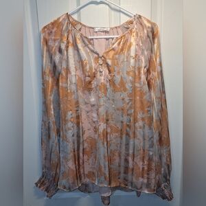 Retrology Floral Print Silky Top Women's Extra Large